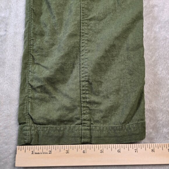 Time and Tru Linen Pants Womens Large 12-14 Olive Green Casual Straight Leg - Picture 4 of 11